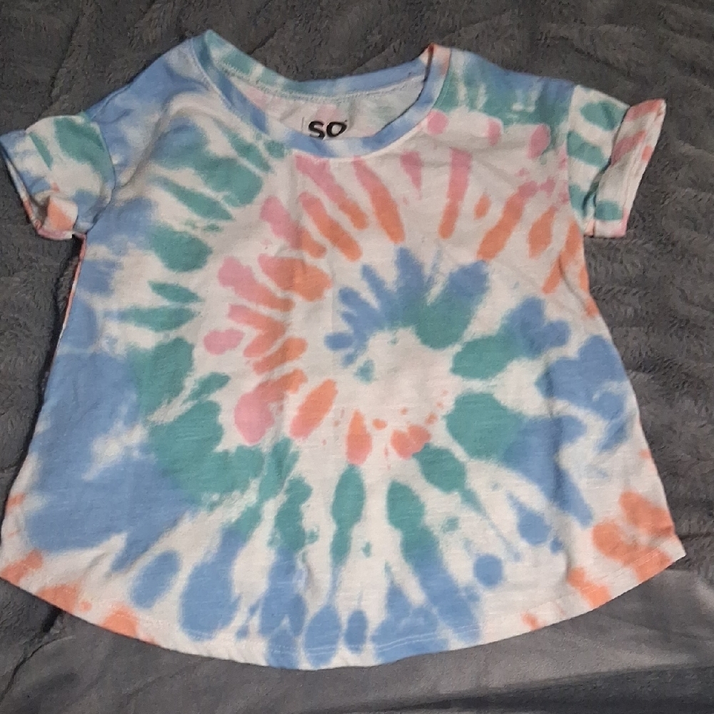 SO Kids Colorful Tie-Dye T-Shirt - Blue, Pink, Orange